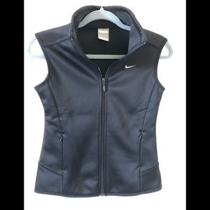 Nike Fit Therma Black Zip Vest Girls 14 EUC
